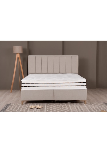 Kilim Mobilya Comfort Lüks Sleepy Baza Başlık Ve Yatak Seti 150 x 200 Bej