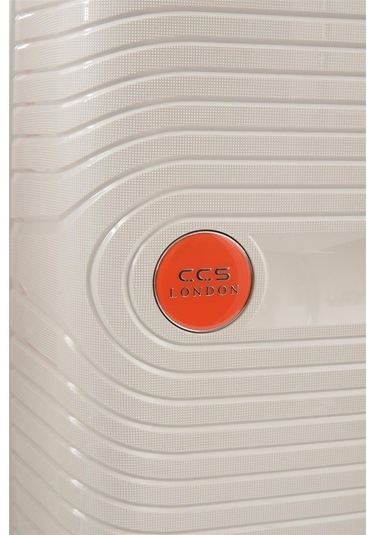 Ççs 5239 Polipropilen Büyük Boy Valiz Beyaz-turuncu Beyaz - Turuncu