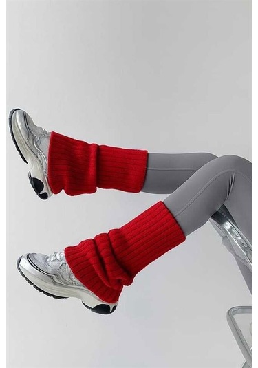 3 Adet Basic Kalın Pamuk Karışımlı Tozluk Kırmızı