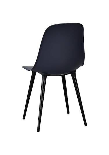 Vilinze Eames Siyah Ahşap Ayak Plastik Füme Sandalye Eames-beyaz Füme - Siyah