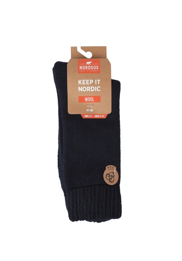 Bolero Nordsox E99 Erkek Yün Havlu Lambswool Çorap Lacivert