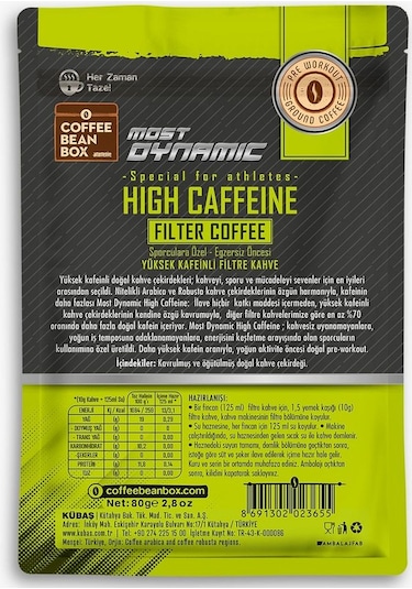 Altın Telve Most Dynamic Hıgh Kaffeine Filtre Kahve 80 G