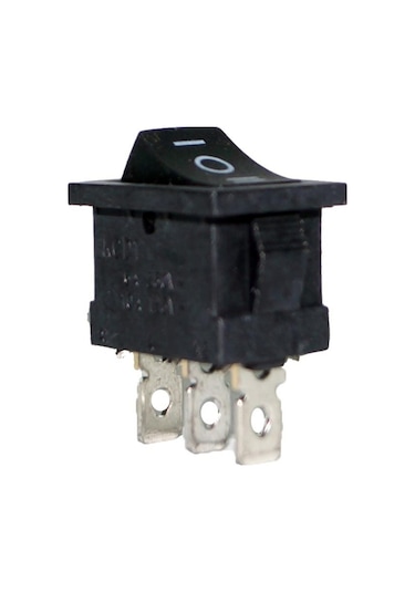 3 Kademeli Aç Kapa Buton On Off Rocker Switch Siyah Anahtar 250v Ac 6a/125v Ac 10a