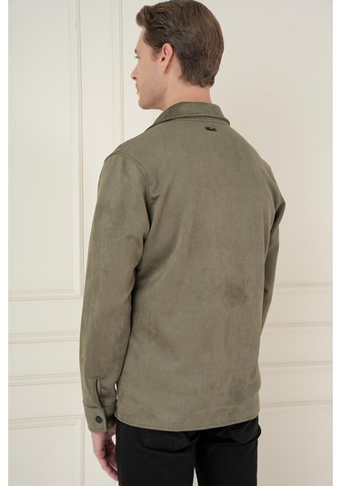 Comfort Fit Mono Yaka Kapaklı Cep Casual Haki Ceket C 699 Haki