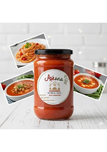 Şişe Domatesi- Doğal, Ev Yapımı, Katkısız, Üretim Belgeli, Domates Konservesi-600 Gr X 3 Adet