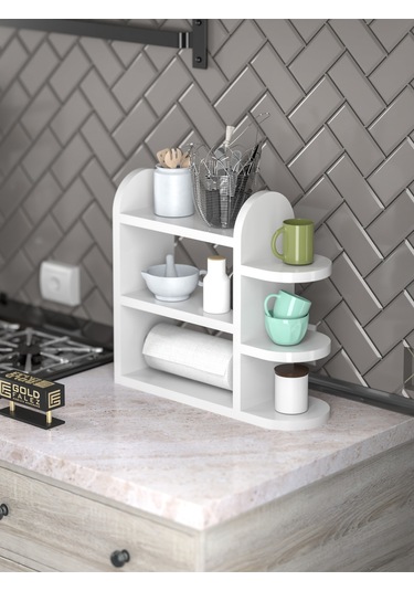 Tv Sehpası Tv Ünitesi Beyaz Gümüş 160 Cm Saraylı 5063 Çok Renkli