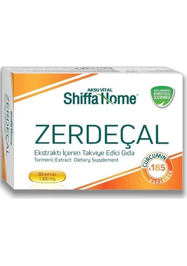 Aksuvital Shiffa Home Zerdeçal (Turmeric) 1300 MG 30 Kapsül