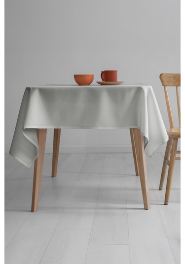 Nayra Keten Masa Örtüsü 160x220 - Krem Krem