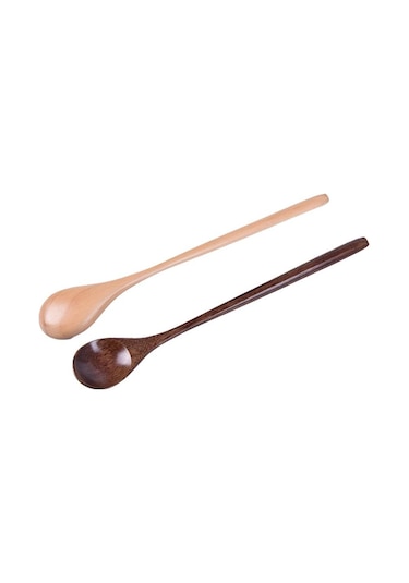 3 Tahta Kaşık Uzun Saplı Kaşık Çocuk Kaşığı Tahta Pirinç Çorbası Tatlı Kaşığı
