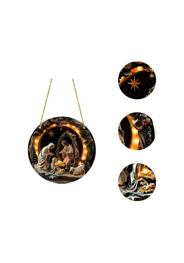 Pazly Suntek Sahnesi Parti Nın İsa& Doğum Dekorasyonu 39 15cmx15cm Ty