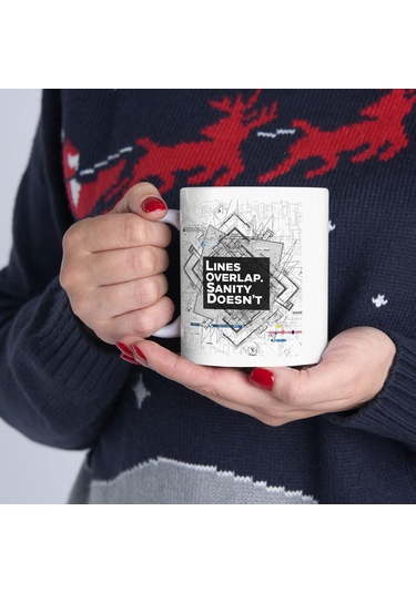 Mimarlara Özel Sanatsal Kupa Bardak Tasarım Ve Kahve Tutkunları İçin Muhteşlem Hediyelik Beyaz