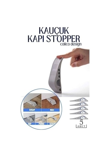 Kauçuk Kapı Stopperi Colico Design 5 Adet Çok Renkli