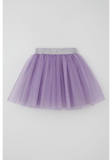 Breeze Kız Çocuk Tütü Etek Beli Sim Detaylı Lastikli 5-10 Yaş, Lila Lila