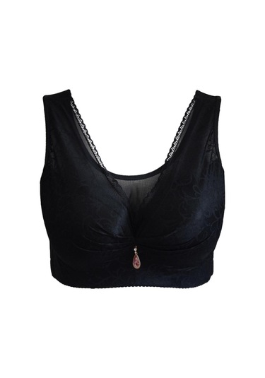 Siyah Fallsweet Kadın Sütyen Bcd Fincan Mesh İle Push Up Sütyen Tam Kapsama Sütyen Gündelik Giyim Siyah