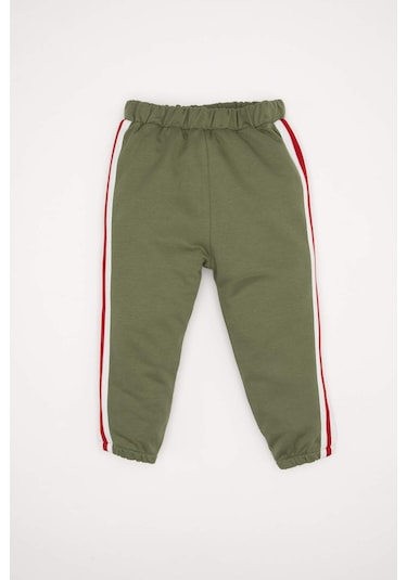 DeFacto Erkek Bebek 2'li Takım Baskılı Sweatshirt Eşofman Altı D6254A5NSKH450 Haki