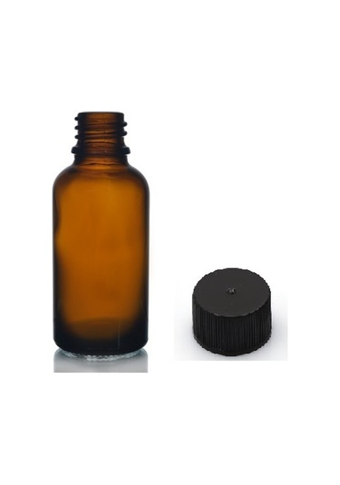 30ml Kahverengi Cam Şişe Düz Kapaklı, 12 Adet, Cam Şişe, Esans Şişesi, Yağ Şişesi, Kozmetik Şişesi