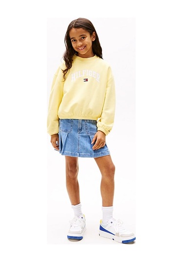 Kız Çocuk Th Varsity Sweatshirt - Sarı Citronella