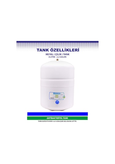 Savora 12 Aşamalı 8 Lt. Çelik Tanklı Kapalı Kasa Su Arıtma Cihazı Özel Sarım Membran Filtre