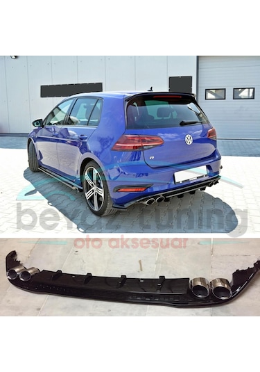 Volkswagen Golf 7.5 Arka Tampon Difüzör Gti Çift Çıkış 2017-