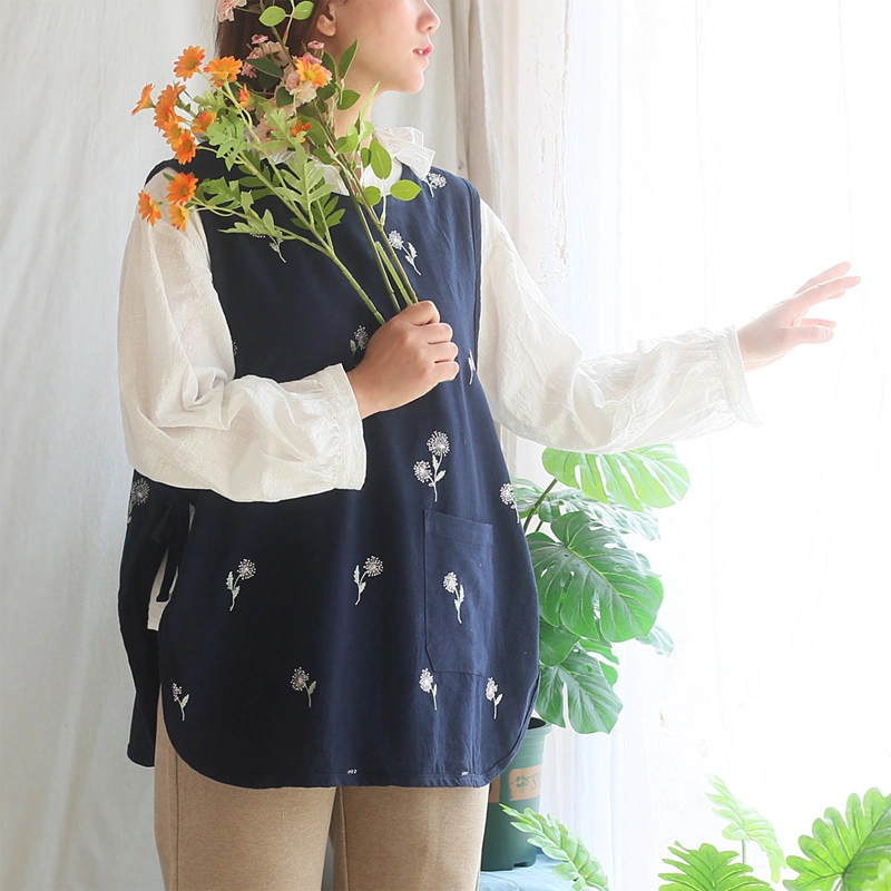 Skycity Kumaş Çiftlik Aile Fantezi Desenli Evde Mutfak Çalışmaları İçin Kısa Tip Tulum Apron Kahverengi, M Beden 150-180 Cm Diğer