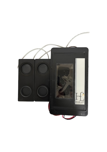 12 Volt Dokunmatik Touch Ayna Arkası Sensör Saat Temometre Hoparlör Banyo Aynası Sensörü Siyah