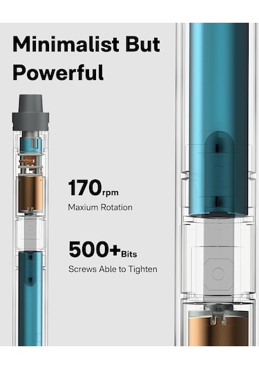 Hoto QWLSD010 25'i 1 Arada Elektrikli Tornavida Seti