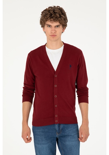U.s. Polo Assn. Erkek Bordo Hırka Triko 50293531-vr014 Bordo