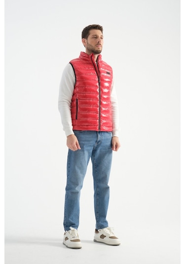 Shooter Sportswear Erkek Parlak Yelek Luxe Bej Kırmızı