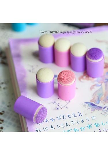 Aubyhe Yeşil 40'lı Parmak Sponge Seti - Vintage Mühürler İçin Boya Uygulama Aracı, El Defteri Ve Dıy Projeleri