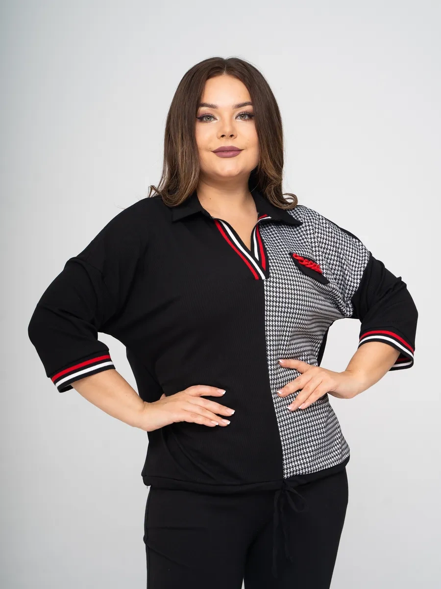 Hanıfa Ribanalı Bluz 261410351 Siyah