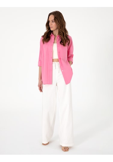 Pierre Cardin Kadın Açık Pembe Gömlek Desenli 50313128-vr078 Açık Pembe