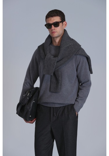 Lufian Moon Erkek Kazak Gri Gri 112090128100150 Gri