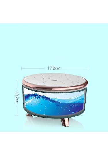 Ultrasonik Aromaterapi Difüzör Nemlendirici Uçucu Yağ Difüzörü Ab Tak Koyu Yeşil