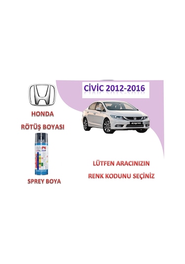 Honda Civic 2012-2016 Rötüş Boyası 400Ml Sprey (520384782)