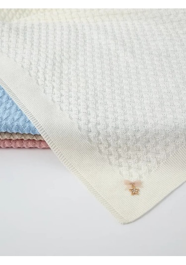 Mk Accessories Bebekler İçin Örgü Battaniye 90/90 Cm 332073244 Sütlü