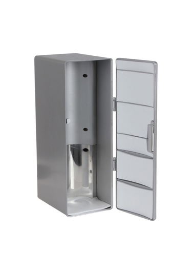 Sones 3,5w Usb Pc Mini Buzdolabı İçecek İçecek Soğutucu / Isıtıcı, Boyut: 24,5 X 10,8 X 8,3 Cm Gümüş