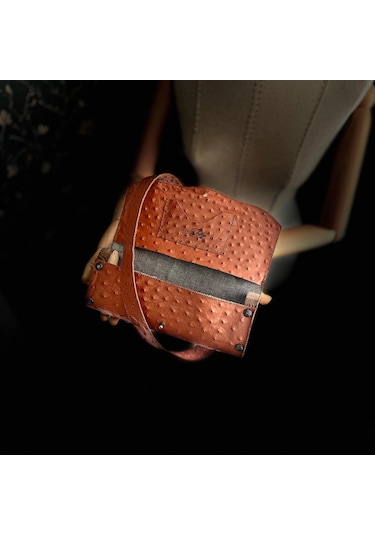 Hakiki Deri, El Yapımı Bayan Çanta, Bayan Cüzdan Larissa V33 Turuncu