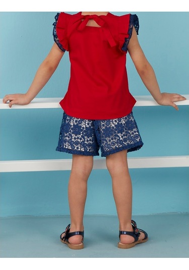 Denokids Ollie&Olla Laci Dantelli Kız Şort Çok Renkli