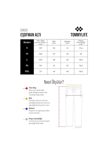 Tommy Life Gri Melanj Fermuarlı Üç Cepli Dar Kalıp Klasik Paça Erkek Eşofman Alt - 84671 GB MELANJ