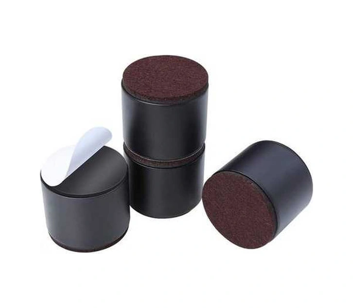 Fortunelane 4 Adet Siyah Ayaklık Seti, 60x52mm, Dayanıklı Karbon Çelik, Ev Süpürgeleri İçin İdeal