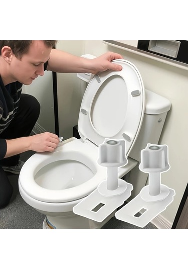 Zhanglei001 2 Adet Rv Tuvalet Kapağı Braketi Ayarlanabilir Vida Dayanıklı Plastik Kaymaz Taban