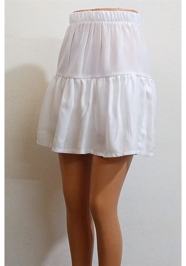 Kadın Şort Etek - 187 - Beyaz