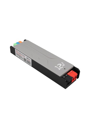 Ayt Powermaster Pm-26844 12-24-36-48 Volt 8.4 Amper 200 Watt Metal Kasa Kademeli Adaptör Voltaj Göstergeli 189x51x27mm