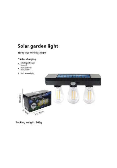 Fithome Yt-819 3 Watt Suya Dayanıklı Hareket Sensörlü Solar Led Lamba 1