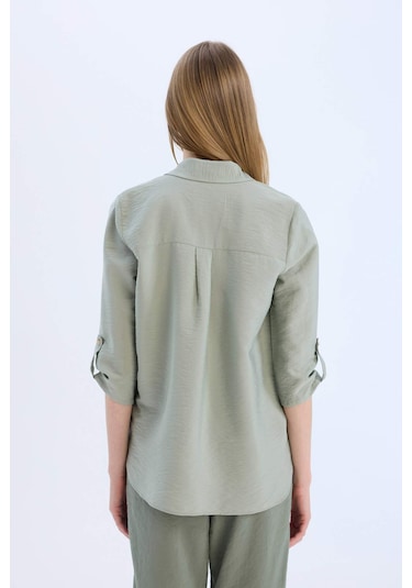 DeFacto Regular Fit Basic Düz Uzun Kollu Gömlek M9407AZ25SPGN1102 DeFacto Regular Fit Basic Düz Uzun Kollu Gömlek M9407AZ25SPGN1102