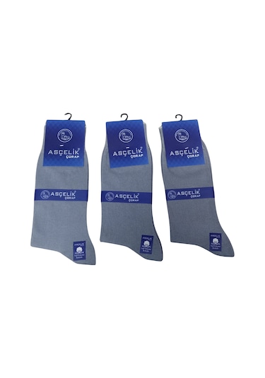 Asçelik 3 Lü Dikişsiz Yazlık Erkek Çorap Gri Çok Renkli