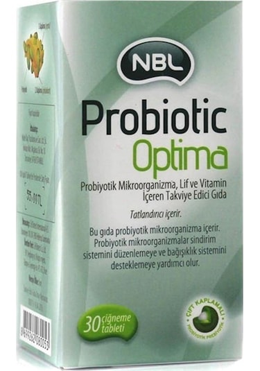 Nbl Probiotic Optima Takviye Edici Gıda 30 Tablet