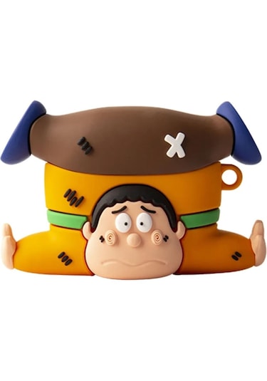 Airpods 4. Nesil 2024 Uyumlu Silikon Sevimli Figürlü Kılıf Kahve