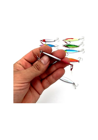 Valkyrie 10 Adet 20gr 6cm Kutulu Metal Rapala Jig Seti Balık Olta Yemi Parlak Gerçekçi Zoka