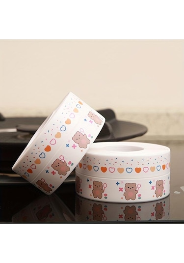 1 Rulo Karikatür Kalafat Şerit, Dekoratif Kendinden Yapışkanlı Kalafat Bant, Sızdırmazlık Bandı, Mutfak Tezgahı Mastikler 56672308